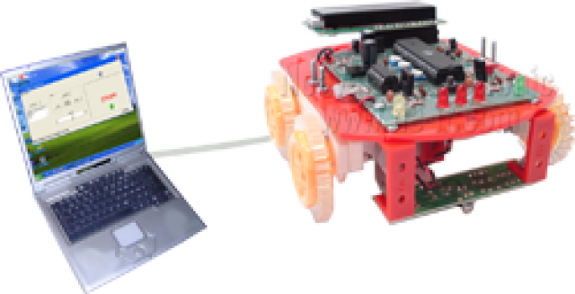 کیت ربات مسیریاب و کامپیوتری با میکروکنترلر AT89S51 با نمایشگر LCD 2*16